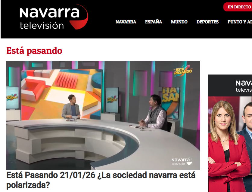 Entrevista en Navarra Televisión sobre la polarización en España y Navarra