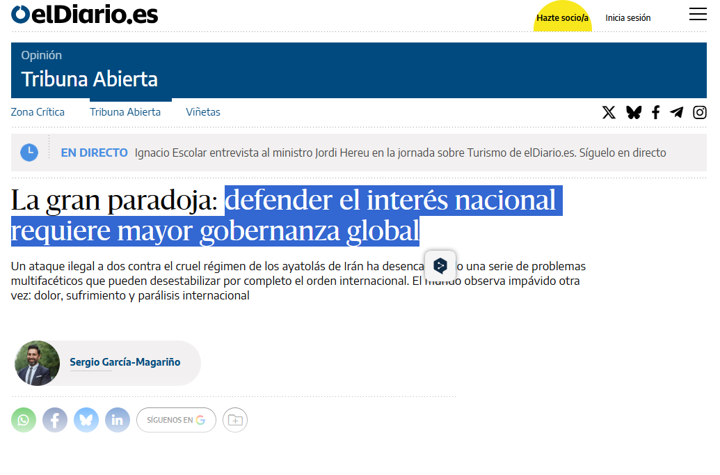 La gran paradoja: defender el interés nacional requiere mayor gobernanza global
